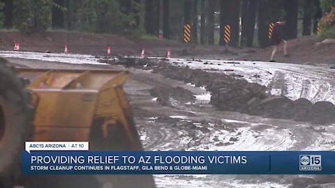 Storm cleanup continues in Flagstaff, Gila Bend and Globe-Miami