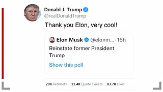 TRUMP WINS - Reinstated by Elon Musk!