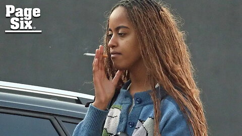 Malia Obama takes smoke break in LA weeks after sister Sasha was also spotted smoking cigarette