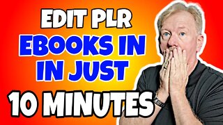 Edit PLR eBooks In Just 10 Minutes