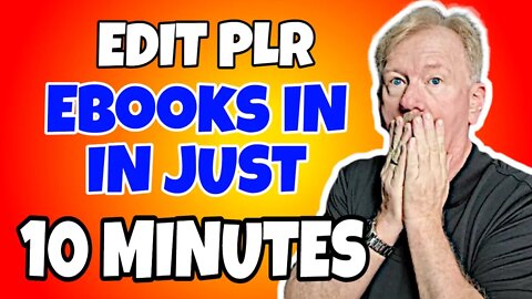 Edit PLR eBooks In Just 10 Minutes