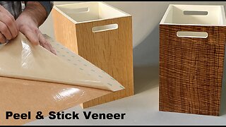 Make a Wooden Waste Basket - Peel and Stick Veneer - How to Woodworking