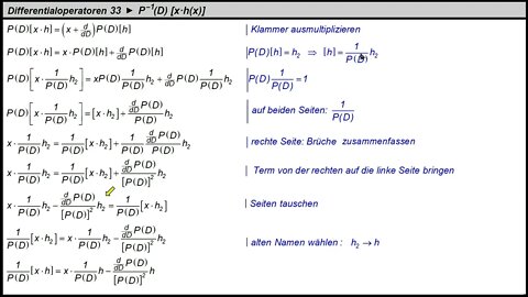 Differentialoperator 33 ► Pˉ¹(D) [x·h(x)]