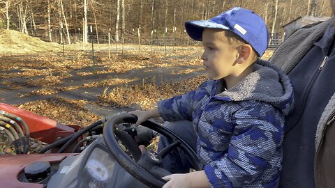 Old enough to Start Driving 🚜 #homestead Chamberlin Family Farms “Naturally Good”