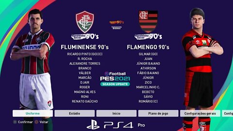 Fluminense x Flamengo - Option File Ronaldinho Soccer 90's - PS4
