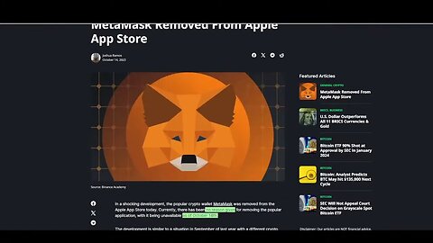 Breaking News : MetaMask Removed from Apple App Store