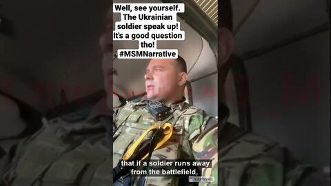 Another truth about Zelensky's regime exposed by the Ukrainian soldier itself! Good question #short