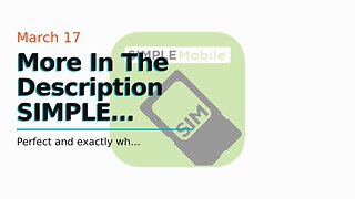 More In The Description SIMPLE Mobile Refill Card - $40 ReUp Prepaid Airtime Card