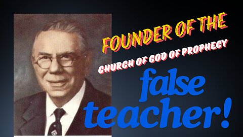 A. J. Tomlinson Exposed! | His False Teachings