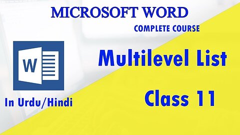 Microsoft Word 2013 Urdu tutorials Multilevel List - class 11 |Technical Buddy