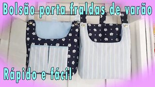 Como Fazer Bolsão porta fraldas de varão🍀Rápido e fácil 🍀