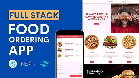Restaurant Food Delivery App Design - React Next.js & Tailwind | Responsive Food Ordering Website