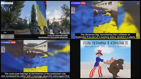 Ukrainian flag from Avdiivka "landed in a pigsty on Russian territory"