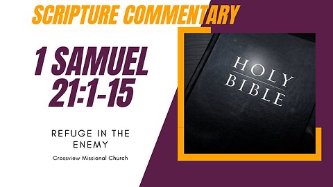 1 Samuel 21:1-15 Scripture Commentary "Refuge in the Enemy"