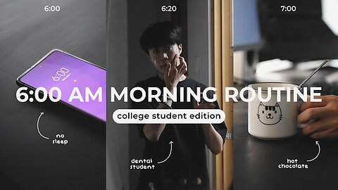 6am college morning routine | peaceful & productive habits (college edition)