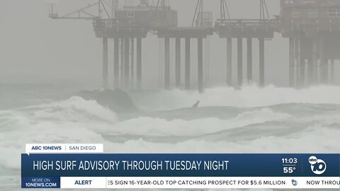 Back-to-back storms bring wind, rain and high surf to San Diego coastline