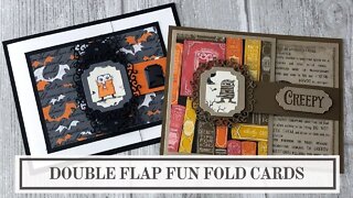 Double Flap Fun Fold Card (2 Easy Halloween Card Ideas)