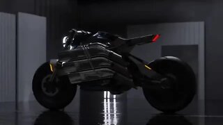 LYC Design - Motocicleta elétrica futurista veloz produz sons cortesia em seus tubos ressonante.