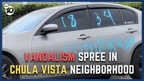 Windshields stomped, swastikas spray-painted in Chula Vista vandalism sprees