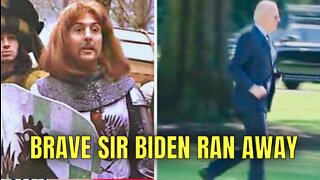 Brave Sir Biden RAN AWAY from Reporters Question on Armageddon 🏃