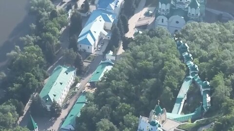 Footage Of The Liberated Svyatogorsk Lavra In The DPR
