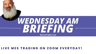 Wednesday AM Briefing | ES Emini Price Action Trading System Using MES Micro Futures