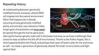 satinic modifided DNA, out of God's image - is this the goal? (Mt 24:38-39)