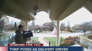 Thief poses as delivery driver to steal package from porch