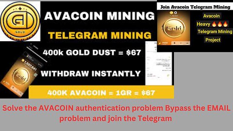 Solve the AVACOIN authentication problem Bypass the EMAIL problem