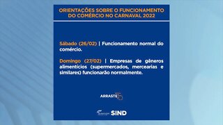 Teófilo Otoni: Sindcomércio comunica horário de funcionamento no período de Carnaval