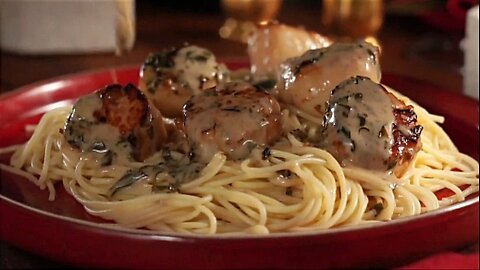 Angel Hair Pasta with Sea Scallops 🤤🍥