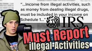 🚨IRS Warns Thieves that all Income from illegal Activities must be Reported😱