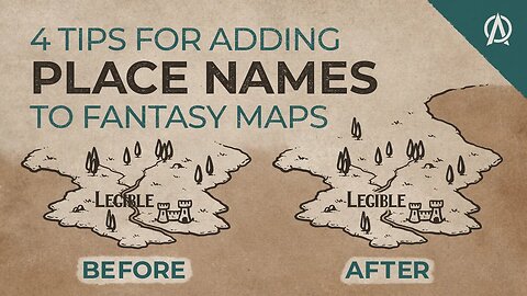 Place Names - 4 Tips Adding Them to Fantasy Maps | Procreate Tutorial