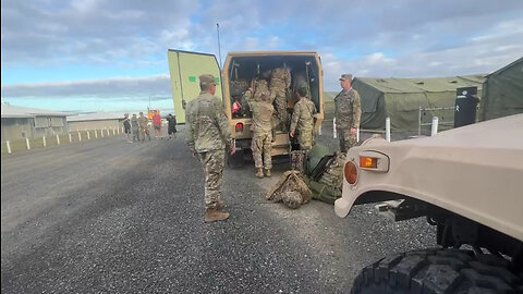 Utah Army National Guard, leave for field to provide support for night airborne training