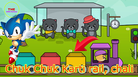 Chuk Chuk karti Rail chali ~ Hindi Rhymes for children nursery Rhymes from the kids cartoon