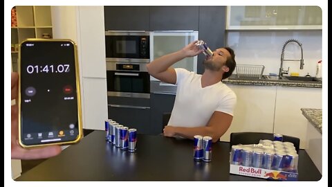 TRISTAN TATE BROKE THE RED BULL DRINKING WORLD RECORD