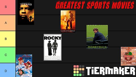 Ranking The Greatest Sports Movies Of All Time - Sports Tier List