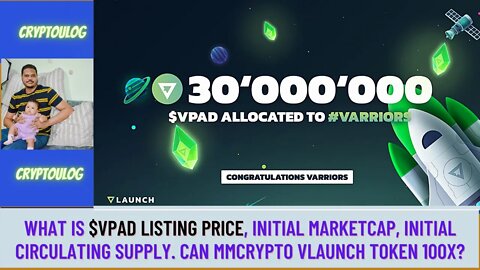 Vlaunch - What Is $VPAD Listing Price, Initial Marketcap & Circulating Supply? Mmcrypto $VPAD 100x?