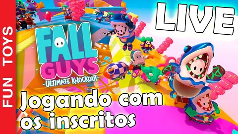 LIVE de FALL GUYS Jogando com os Inscritos na Temporada 4.5!!! Será que vou ganhar???