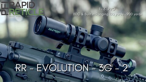 PFI Rapid Reticle RR-Evolution-3G-2 || First Focal Plane Built in Ranging LPVO 1-6 Under $500