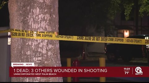 Woman dead, 3 men injured in shooting near West Palm Beach