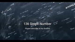 136 Single Number