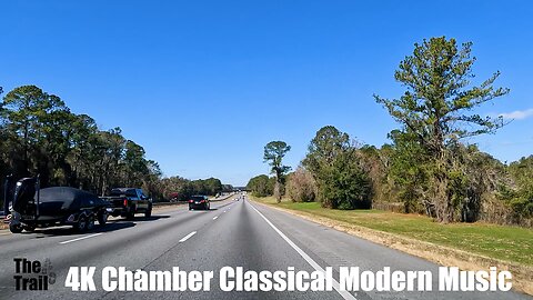 4K Chamber Classical Modern Music | Florida | Drive North I-75 Leaving Gainesville, FL | 20230114