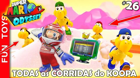 🔴 Super Mario Odyssey #26 - TODOS as CORRIDAS do KOOPA por todos os REINOS!!! Parte 1/3 🏃🌙