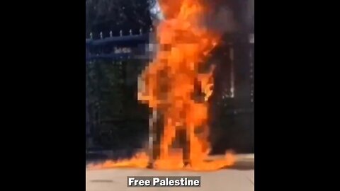 THE US SOLDIER SETS HIMSELF ON FIRE OUTSIDE D.C.'S ISRAELI EMBASSY TO PROTEST VIOLENCE