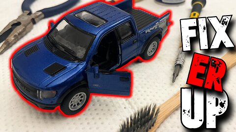 Ford Raptor Pull Back Car Full pf Dirt and Play Doh Cleaned and Fixed | Die-cast F-150 Restoration
