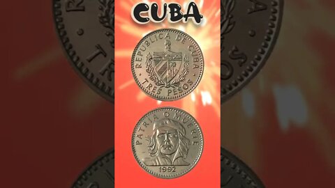 Cuba 3 Pesos 1992.#shorts #coinnotesz #education