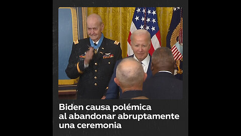 Biden abandona abruptamente la ceremonia de entrega de la Medalla de Honor