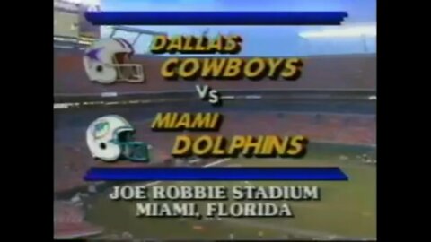 1992-08-08 Preseason Dallas Cowboys vs Miami Dolphins