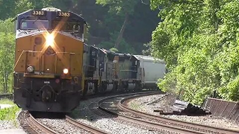 CSX M415 Manifest Mixed Freight Train from Harpers Ferry, West Virginia May 11, 2023